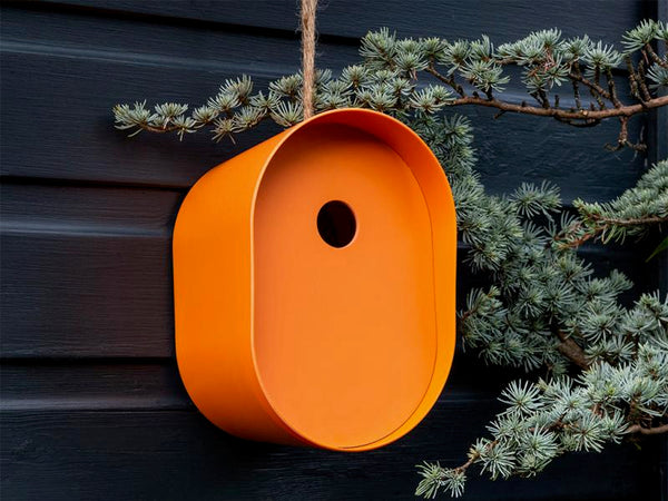 Oval Birdhouse - Orange