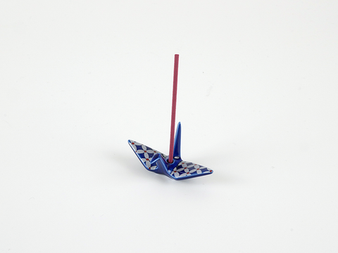 Incense Holder Kosaido: Orizuru (Crane): Navy